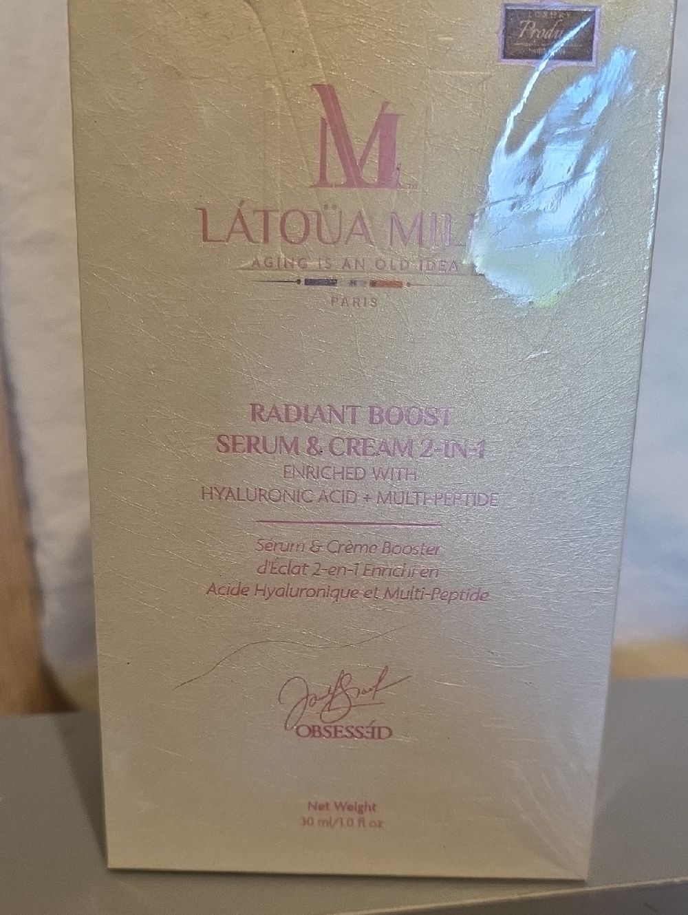 L'ATOUA MIL Radiant Boost Serum & Cream 2-in-1 - Pink/Gold Packaging